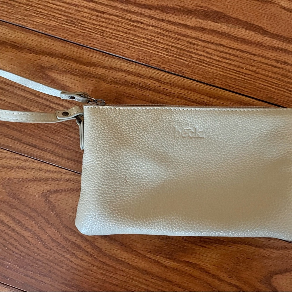 Beige Wristlet Clutch